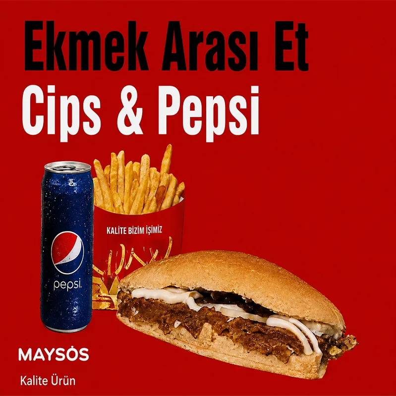 Ekmek Arası Et Cips & Pepsi